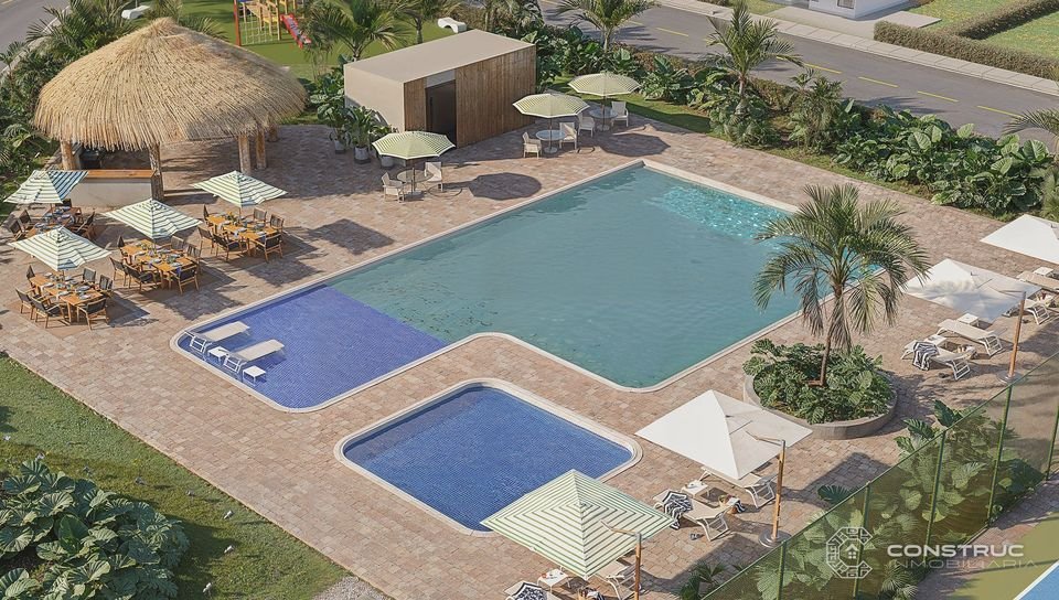 Piscina y zona social (proyección) – Condominio Las Palmas